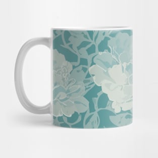 Floral Teal Pattern Mug